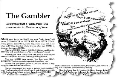 Max Sackheim Ad: The Gambler